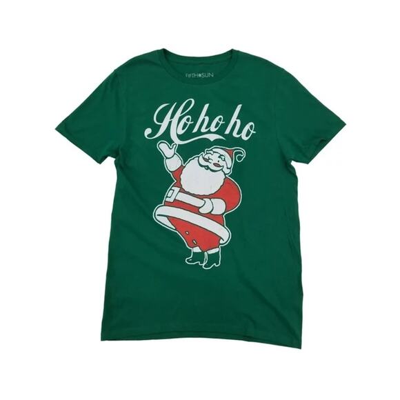 Men’s Green Santa Shirt Size Large - Picture 1 of 4